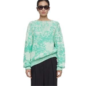 Closed Mint Green Chunky Two-Tone Knit Sweater – Sz Large